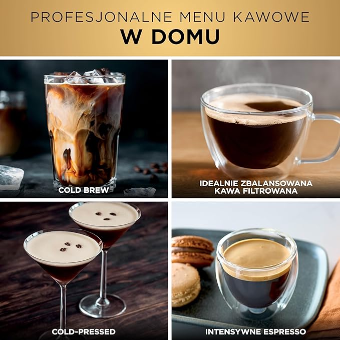 Ninja Luxe Premier Ekspres do kawy 3 w 1, latte, cappuccino, cold brew, espresso, wbudowany młynek i spieniacz do mleka, łatwy w obsłudze, 4 automatyczne ustawienia spieniania, srebrny, ES601EU - Image 4