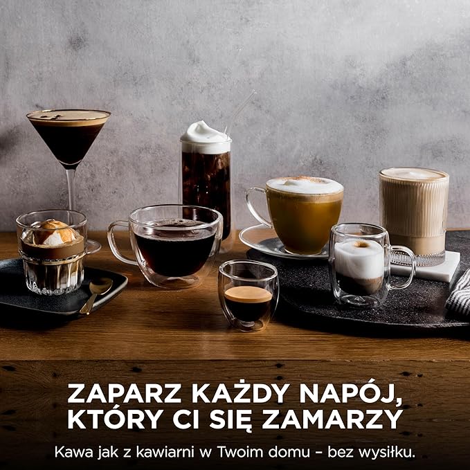 Ninja Luxe Premier Ekspres do kawy 3 w 1, latte, cappuccino, cold brew, espresso, wbudowany młynek i spieniacz do mleka, łatwy w obsłudze, 4 automatyczne ustawienia spieniania, srebrny, ES601EU - Image 5