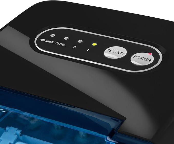 Kostkarka do lodu, zwycięzca testu, 12 kg, kostkarka do lodu, 6 min, czas produkcji Ice Cube Maker, cicha kostkarka do lodu z funkcją samoczyszczenia, czarna (wielokierunkowa) - Image 3