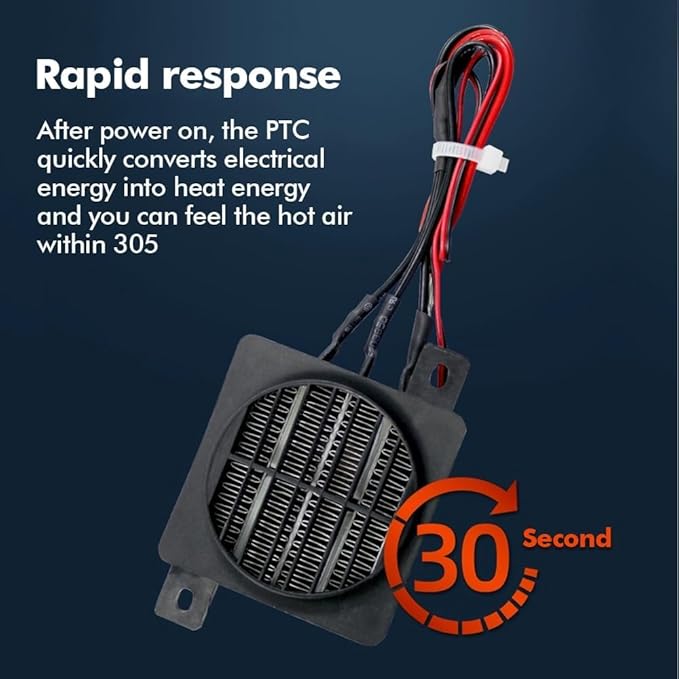 Jadeshay Grzałka, podgrzewacz powietrza 100W 12 V oszczędność energii PTC wentylator samochodowy Stała temperatura grzejniki elementów grzejnych do wentylatorów - Image 6