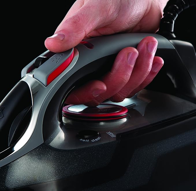Russell Hobbs żelazko parowe 3100W, uderzenie pary 210g, strumień pary 70g/min, Power Steam (zbiornik 350ml, ceramiczna stopa, funkcja samoczyszczenia, zapobieganie osadzaniu się kamienia) 20630-56 - Image 4